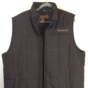 Ariat Brown Zip-Up Vest –  Gently Worn Rugged style meets everyday comfort